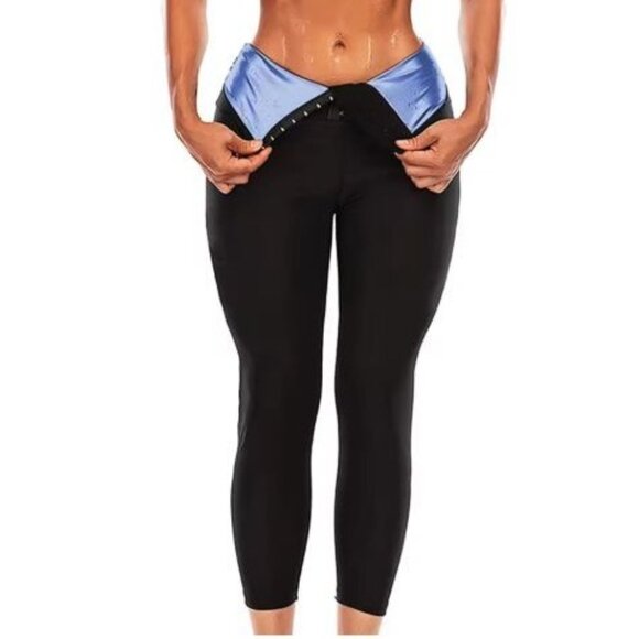 High Waist Slimmer Tights Thermo Sweat Sauna Womens XL Black New WOT - Picture 1 of 8